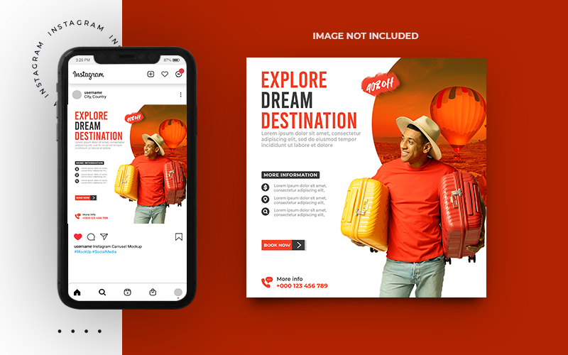 Travel & Tours Agency Social Media Post Template