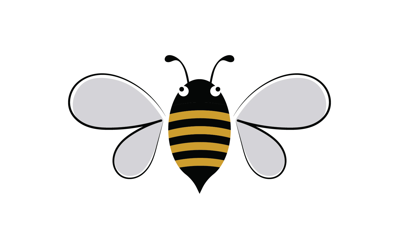 Bee Honeycomb Logo Animal Vector V2