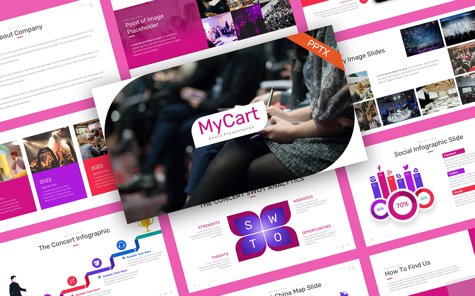 MyCart Event Planner PowerPoint Template