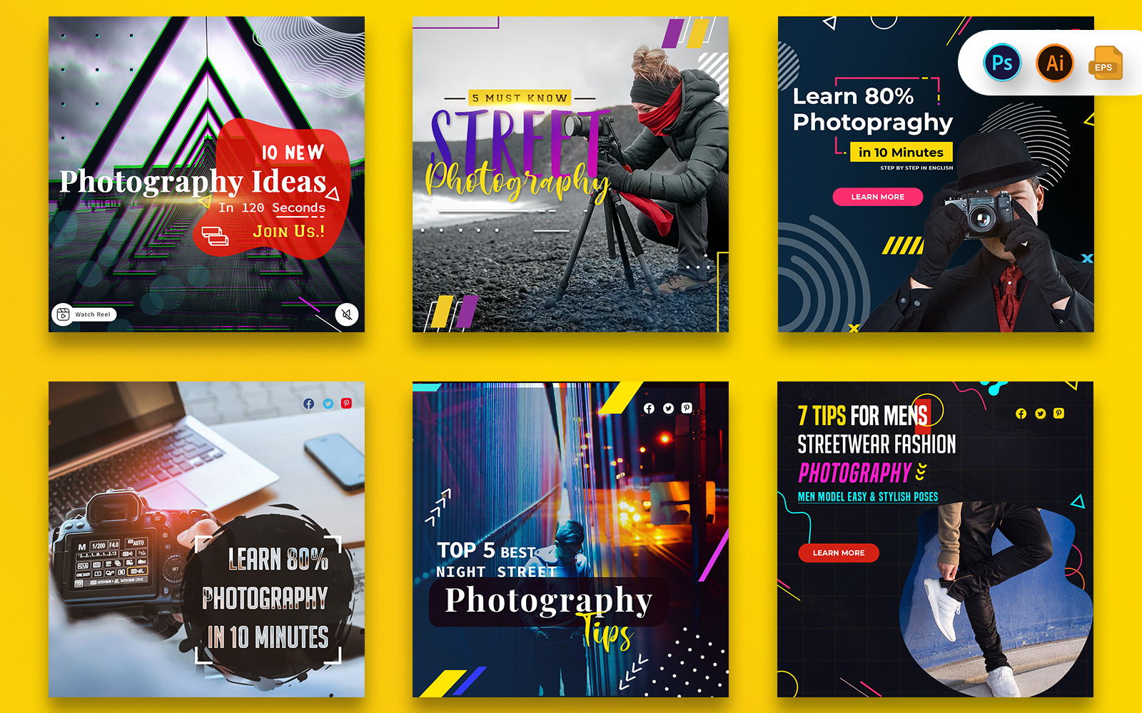 Photography Social Media Post Templates