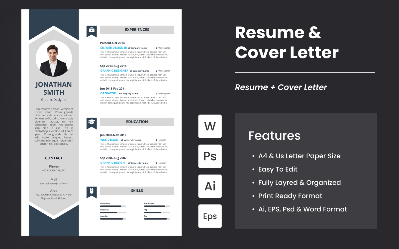 Minimalist Resume And Cover Letter Template