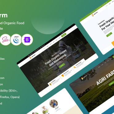 Agriculture Farmer Responsive Website Templates 252052
