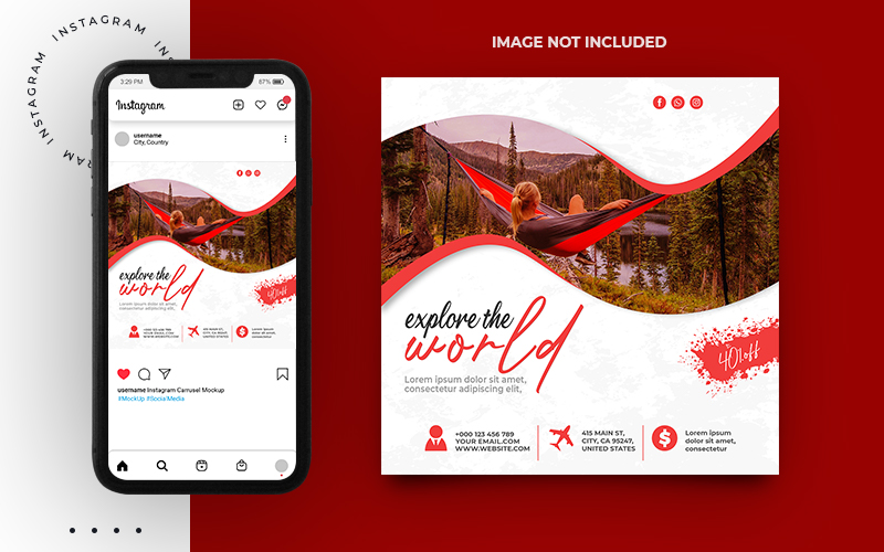 Travel & Tour Social Media Post Banner Template