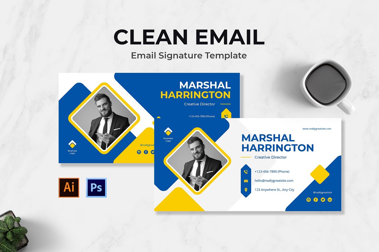 Cleans Email Signature Template