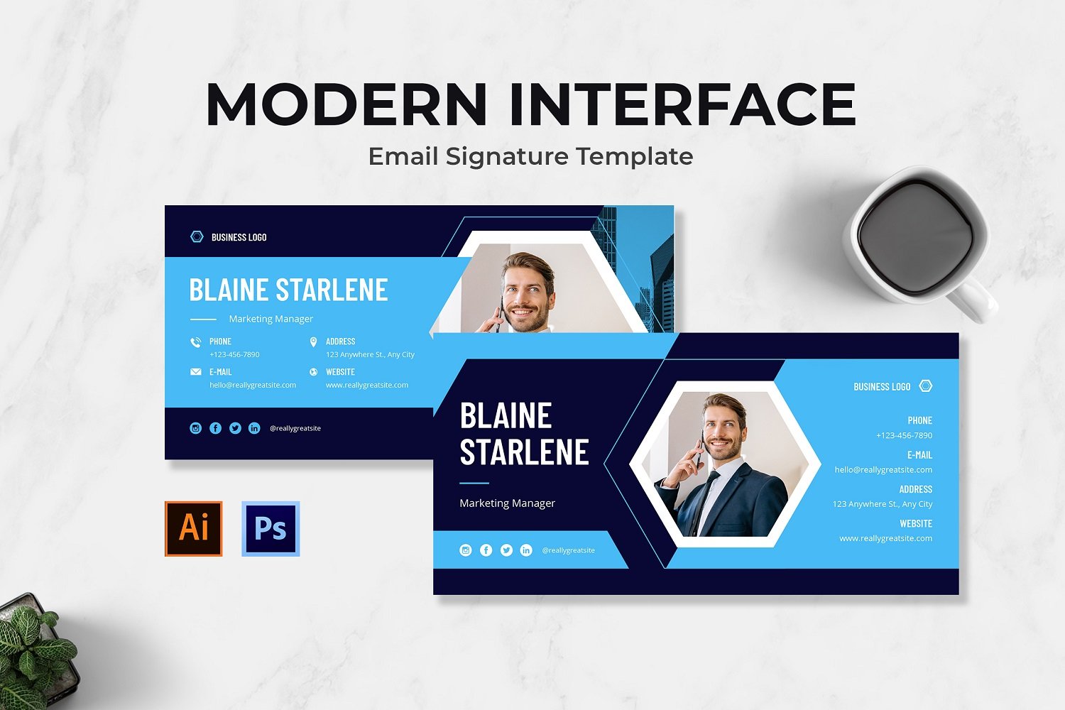 Modern Interface Email Signature