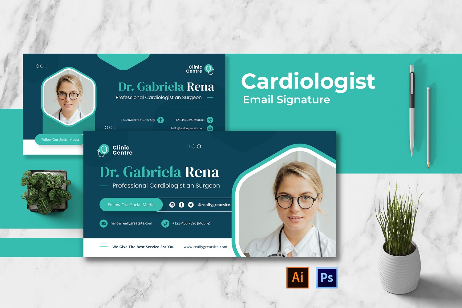 Professional Cardiologist Email Signature