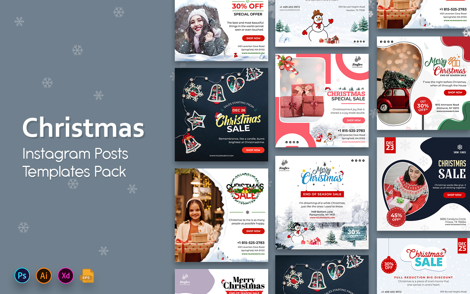 Christmas Offers Social Media Posts Templates
