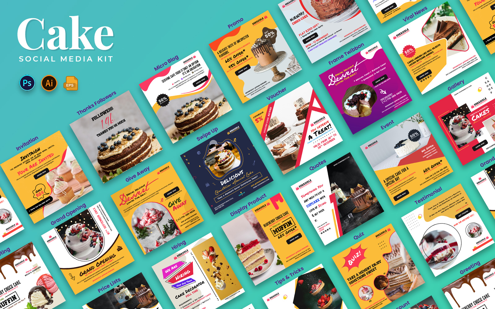 Cake Social Media Instagram Kit