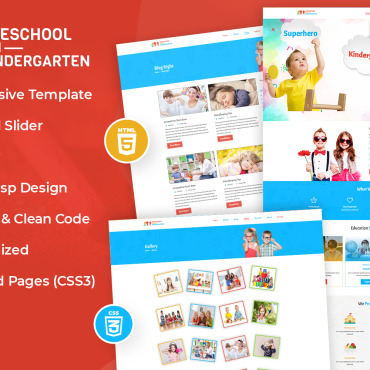 Education Preschool Responsive Website Templates 252355