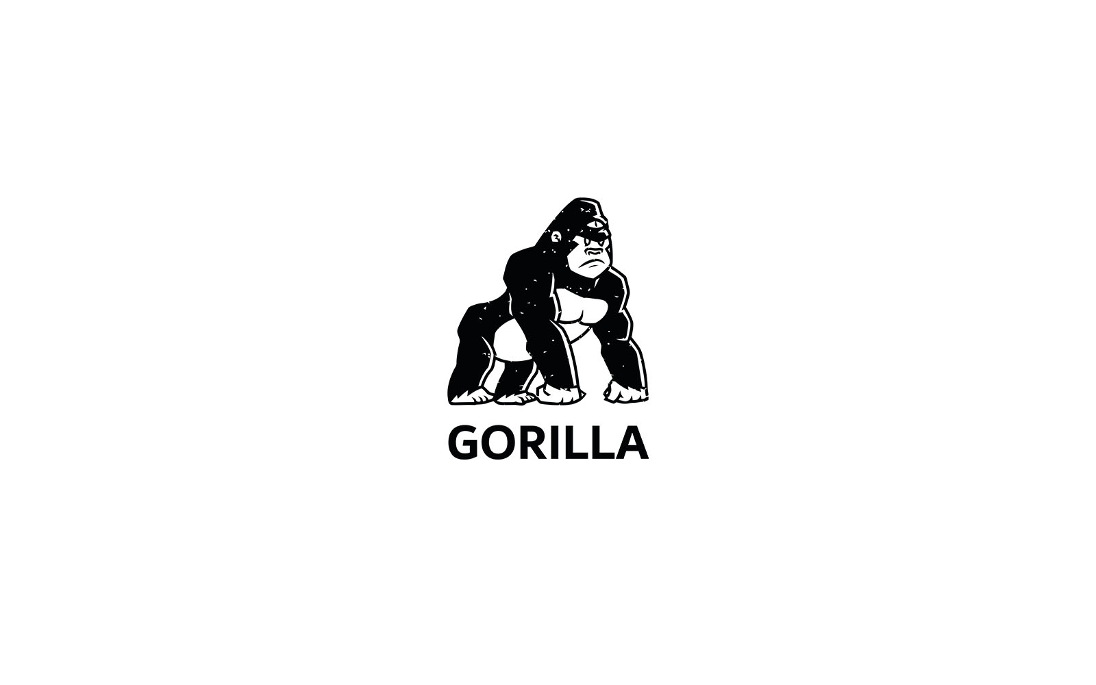 Gorilla Logo Design Logo Vector Design Modern Template Graphic Business Illustration Creative Black