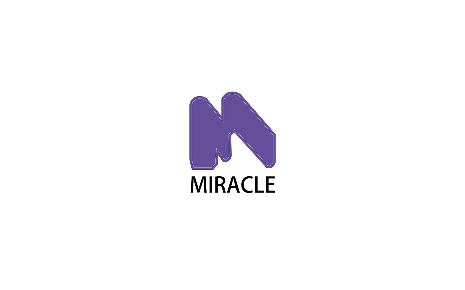 Miracle - M Logo Design Logo Vector Design Modern Template Graphic Business Illustration White Black