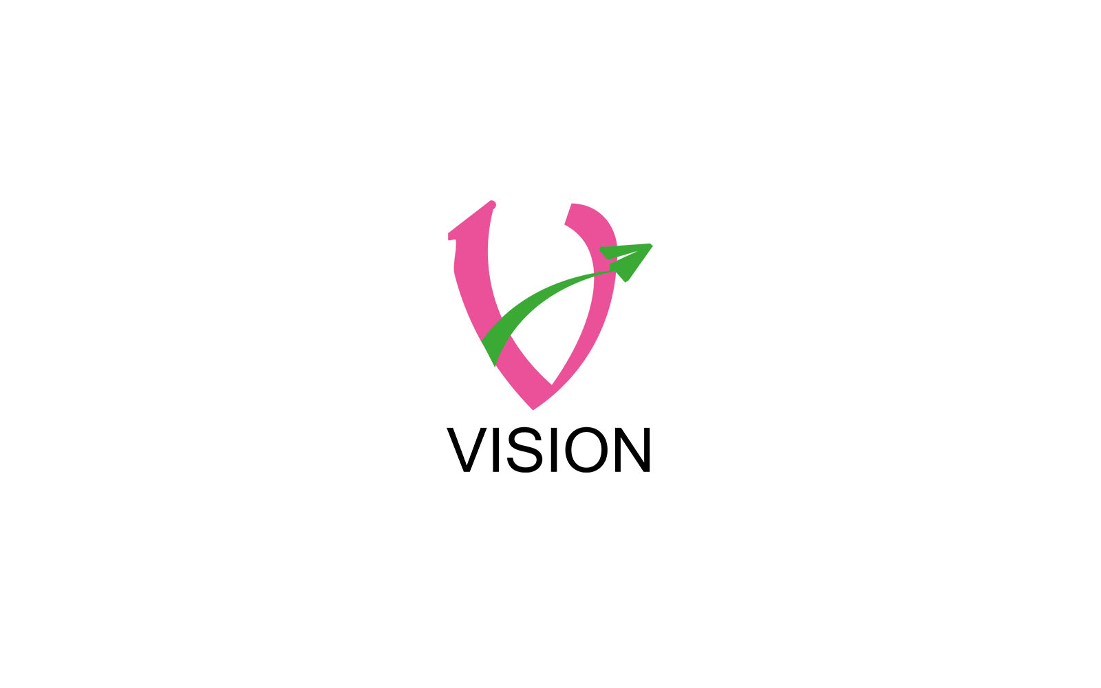 Vision  Letter V Logo Template Logo Vector Design Modern Graphic Business Illustration White Black