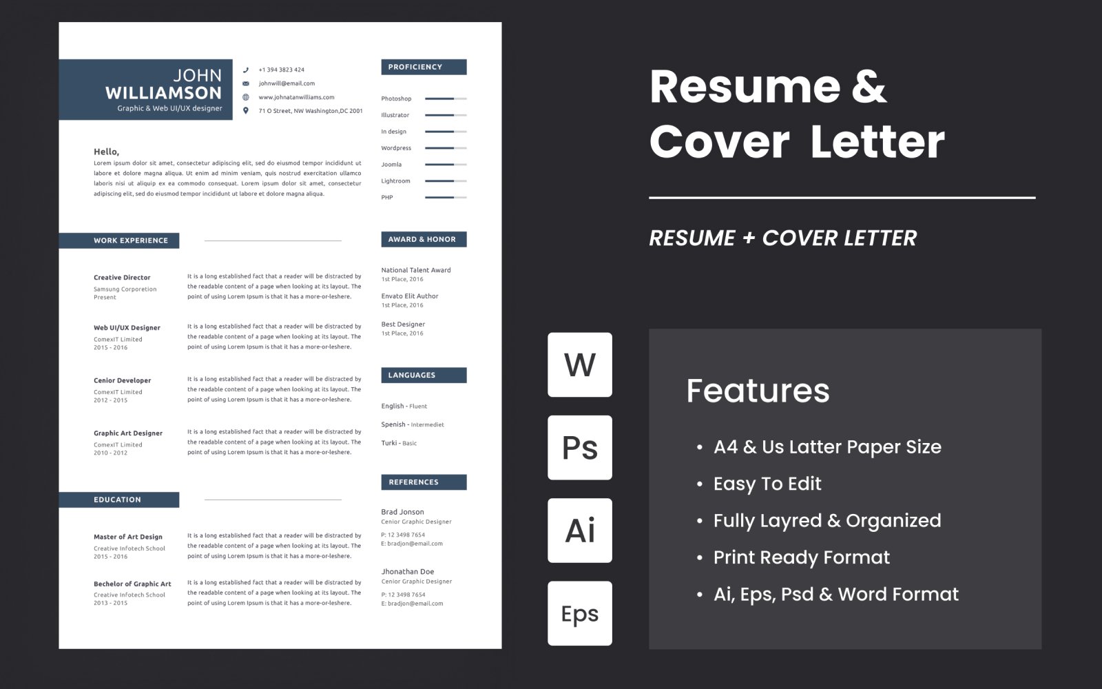 Smart Resume And Cover Letter  Design