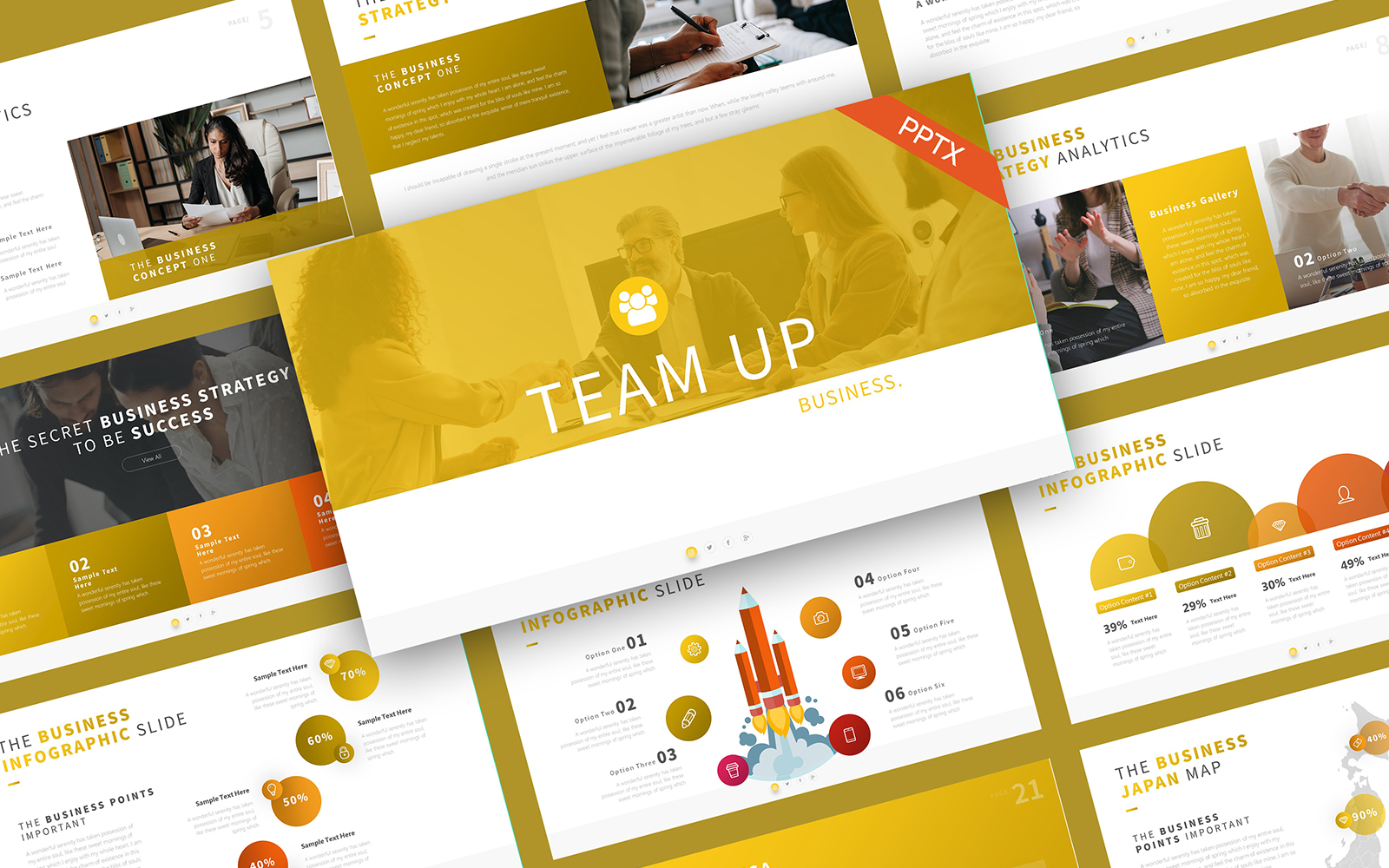 TeamUp Business PowerPoint Template