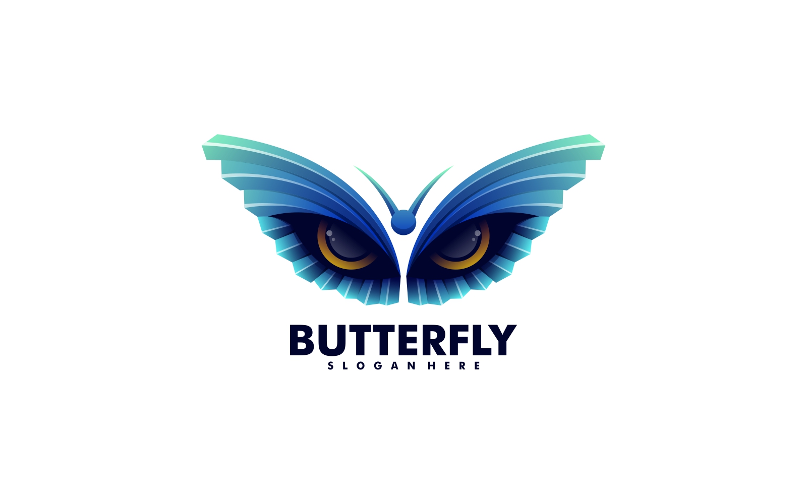 Butterfly Eyes Gradient Logo
