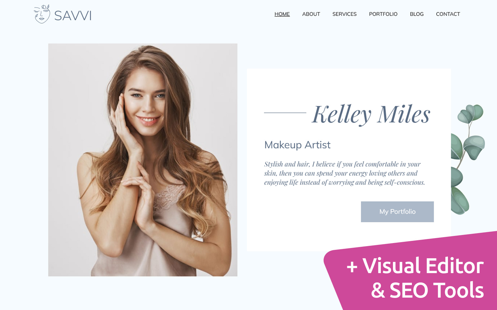 Makeup Artist Website Design by MotoCMS