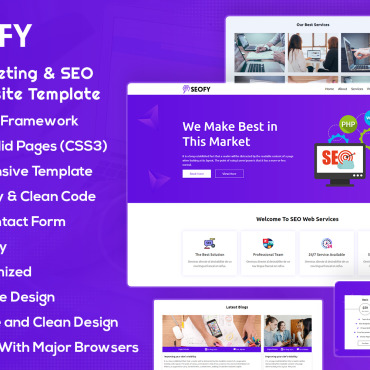 Services Agency Responsive Website Templates 252760
