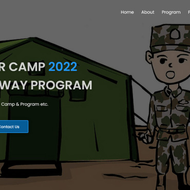 Camp Camper Landing Page Templates 252765