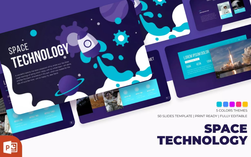 SpaTech - Space Technology PowerPoint Template