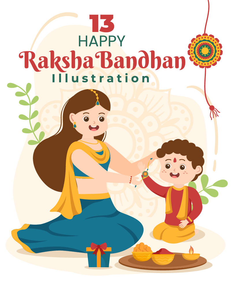 13 Happy Raksha Bandhan Illustration