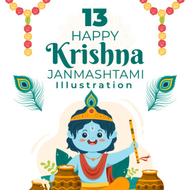 Krishna Indian Illustrations Templates 252834