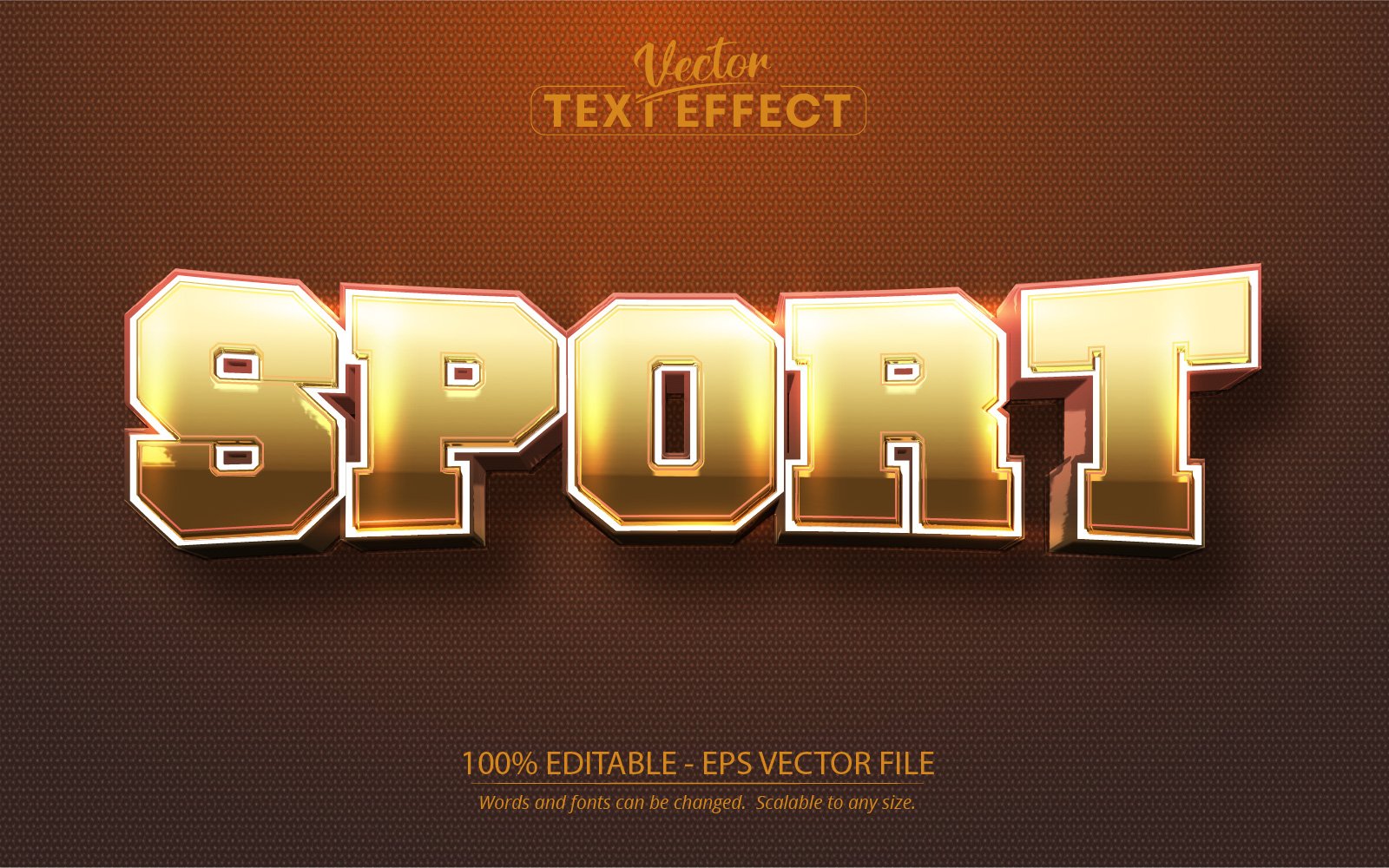 Sport - Editable Text Effect, Cartoon Yellow Color Sport Text Style, Graphics Illustration
