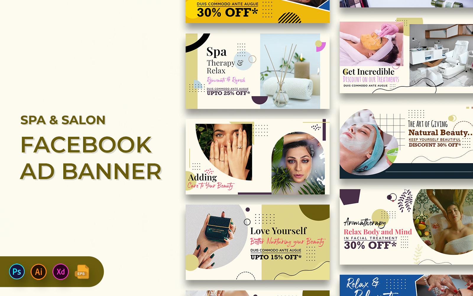 Spa Salon Facebook Ad Banners Template