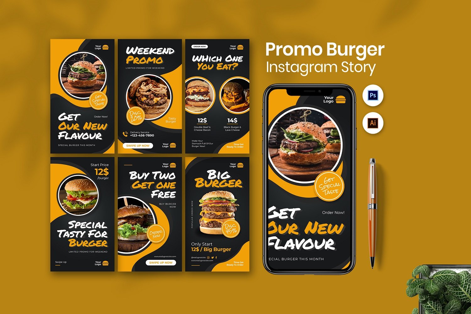 Promo Burger Instagram Story