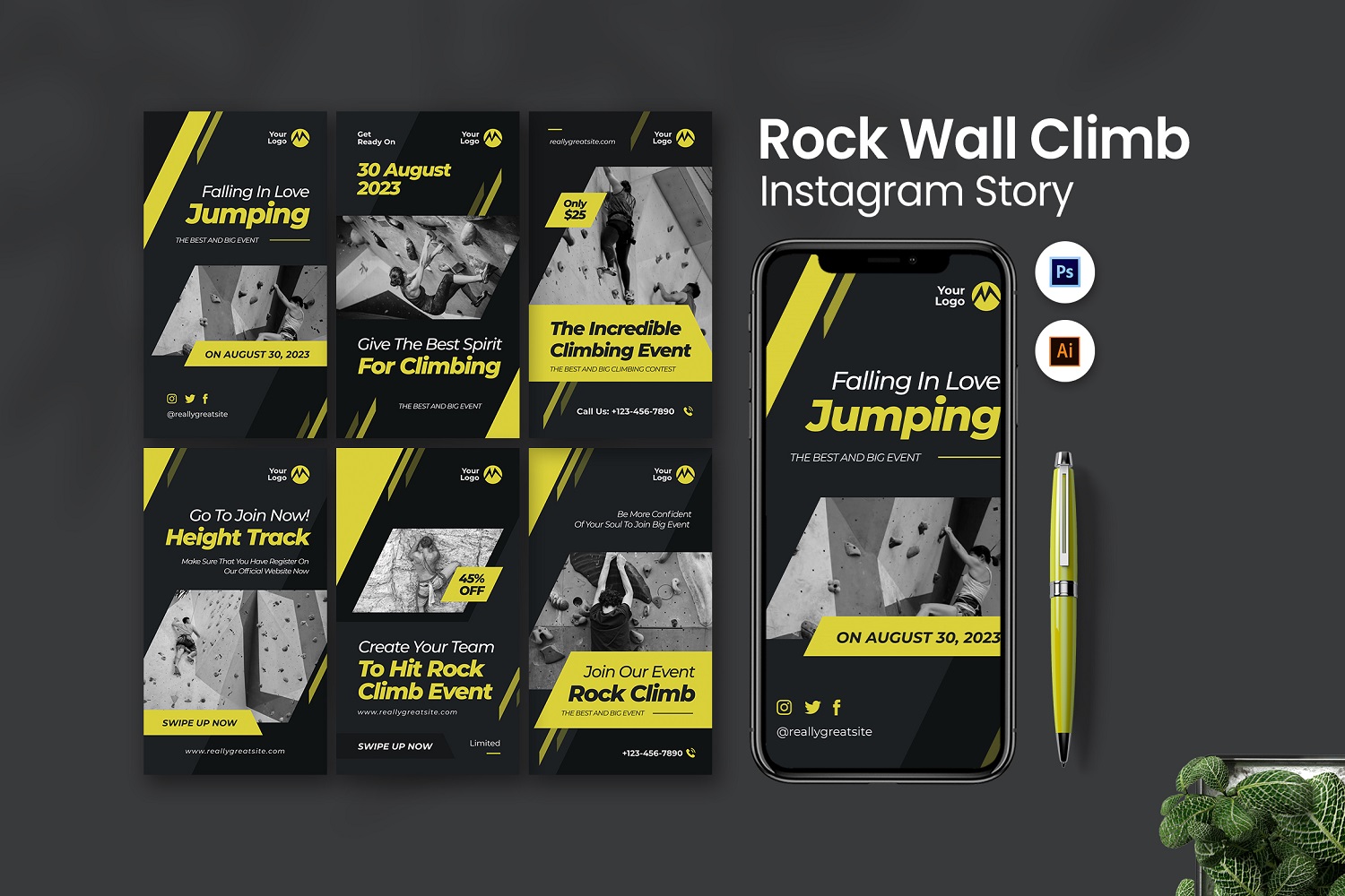 Rock Wall Climb Instagram Story