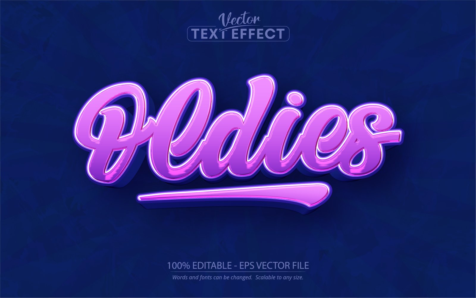 Oldies - Editable Text Effect, 80s Retro Text Style, Graphics Illustration