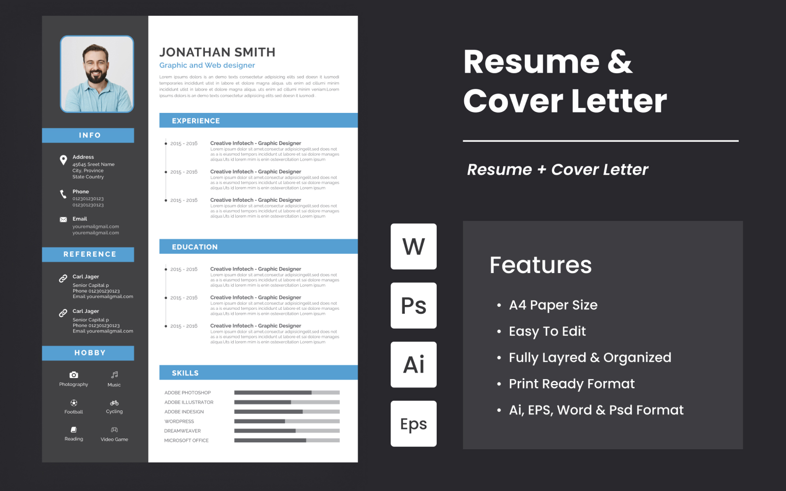 Simple Resume and Cover Letter Design