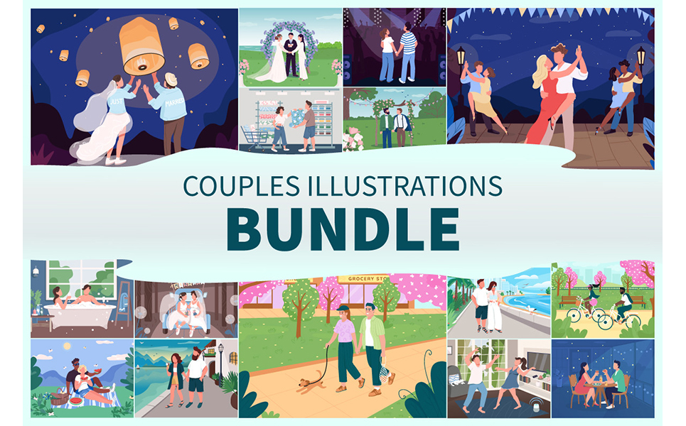 Couples Illustrations Bundle