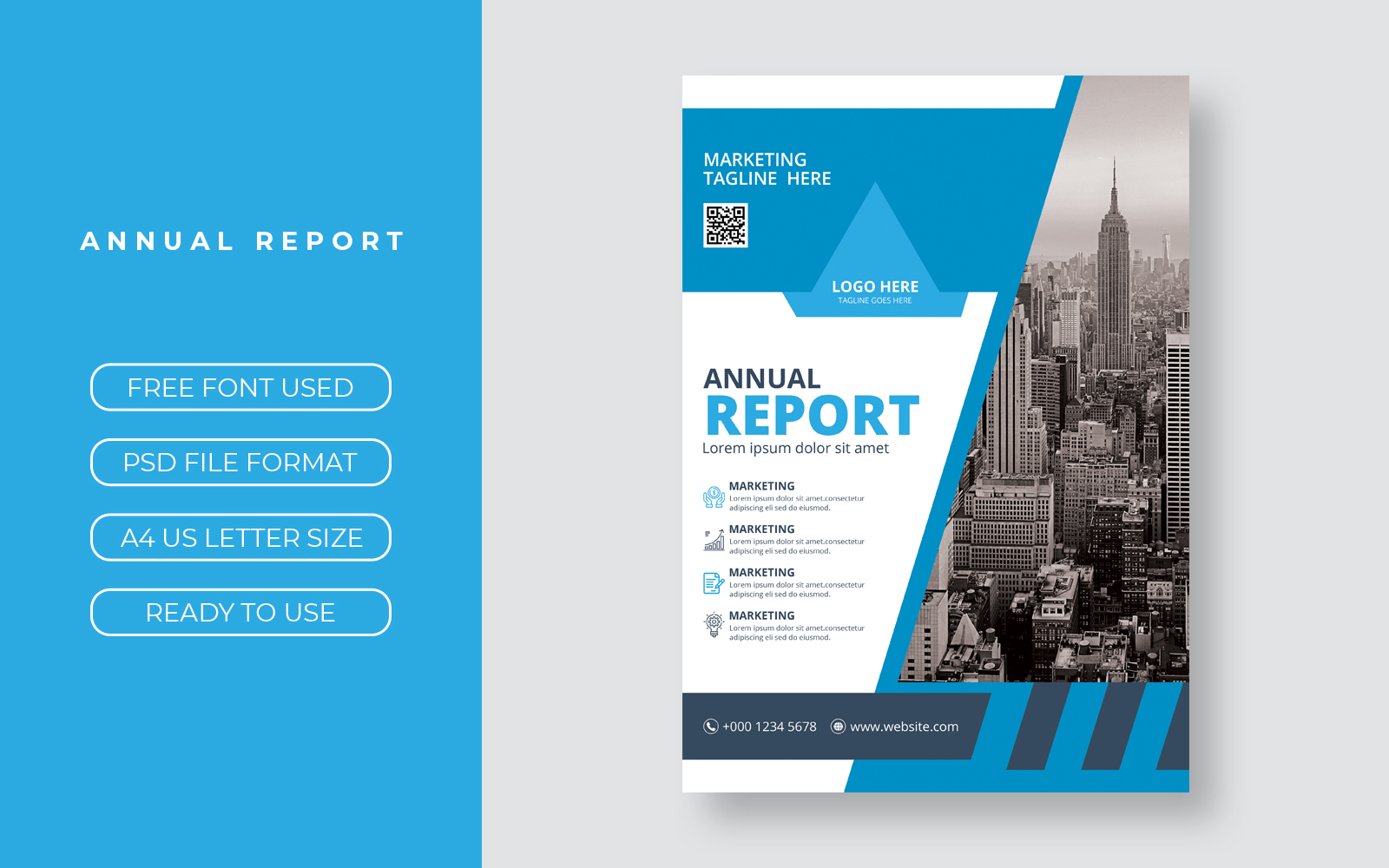 Corporate Business Annual Report Cover Template