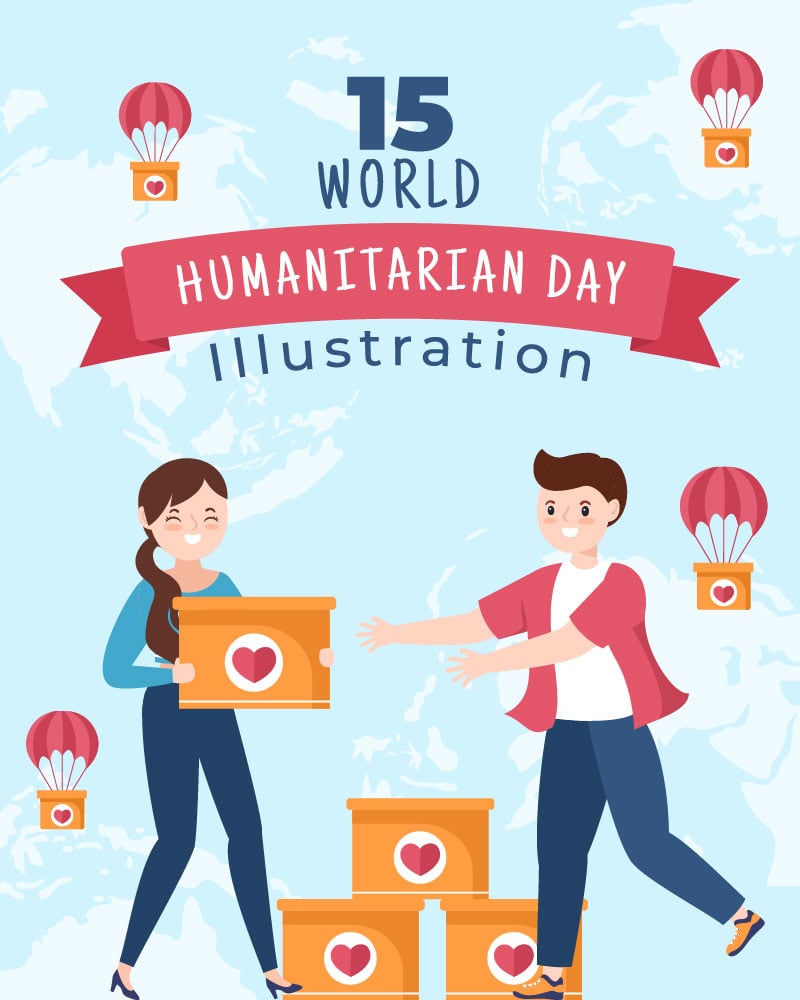 15 World Humanitarian Day Illustration