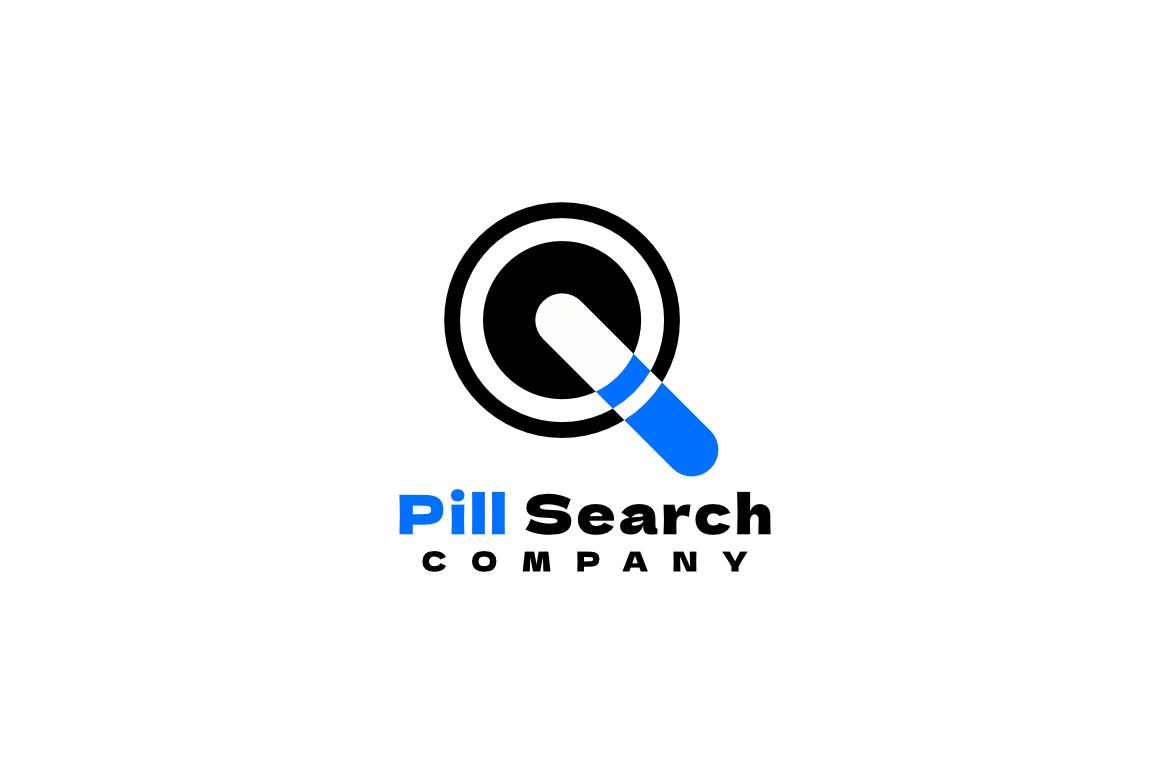 Search Pill Icon Logo Design