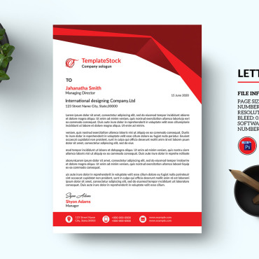 Letterhead Template Corporate Identity 253256