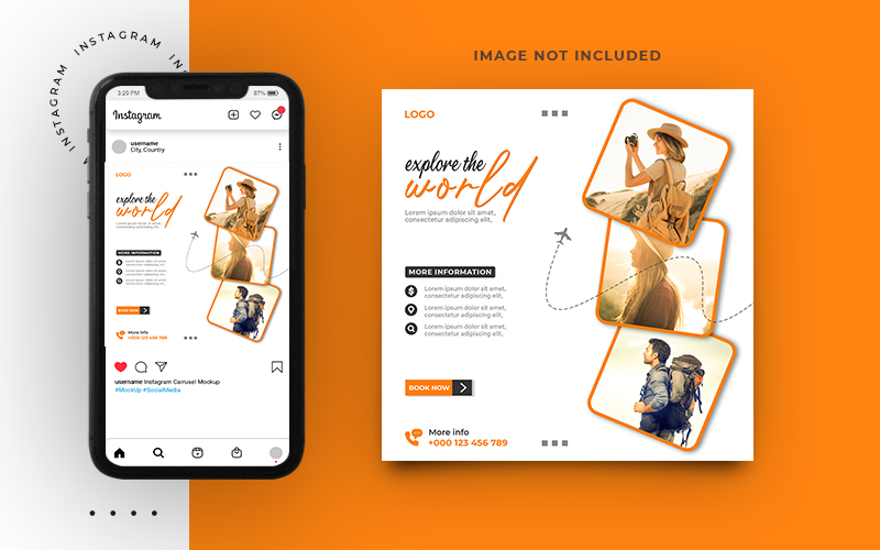 Travel & Tour Social Media Instagram Facebook Post Template