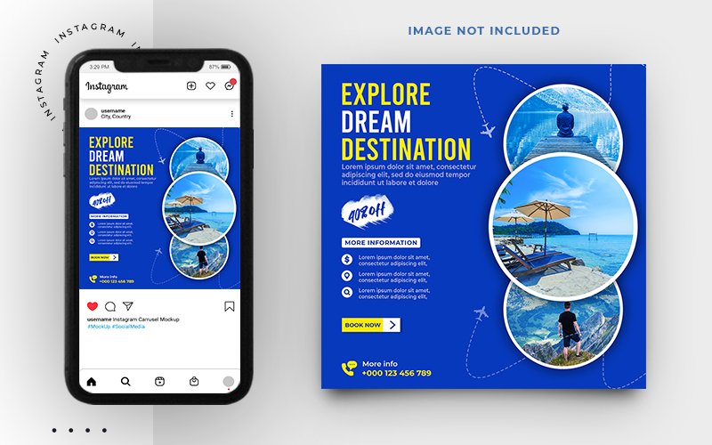 Travel And Tour Agency Social Media Post Banner Template