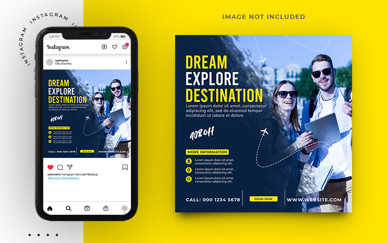 Travel And Tour Agency Social Media Post Banner Template Design