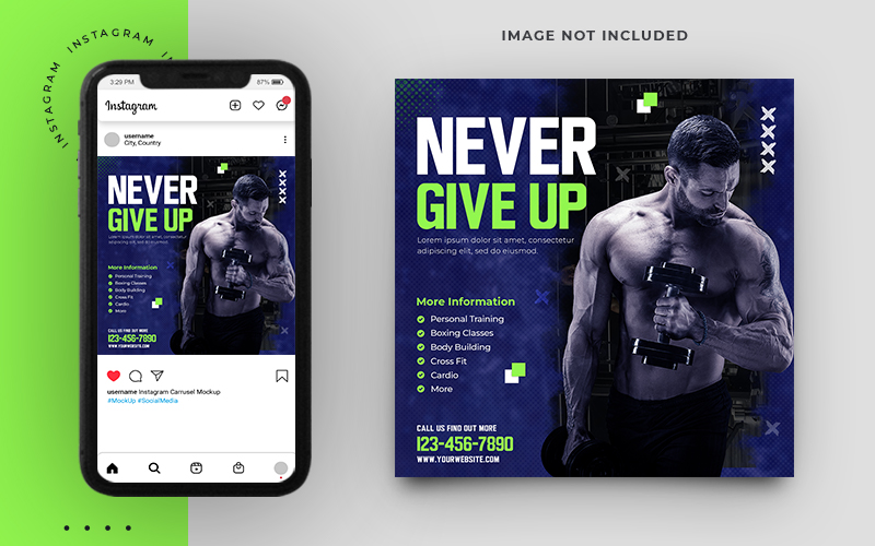 Shape Your Body Fitness And Gym Social Media Post Banner Template