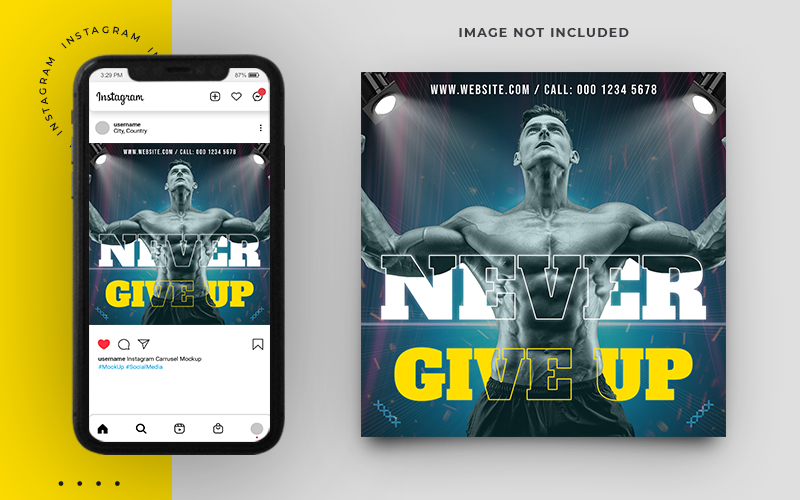 Shape Your Body Fitness And Gym Social Media Post Template