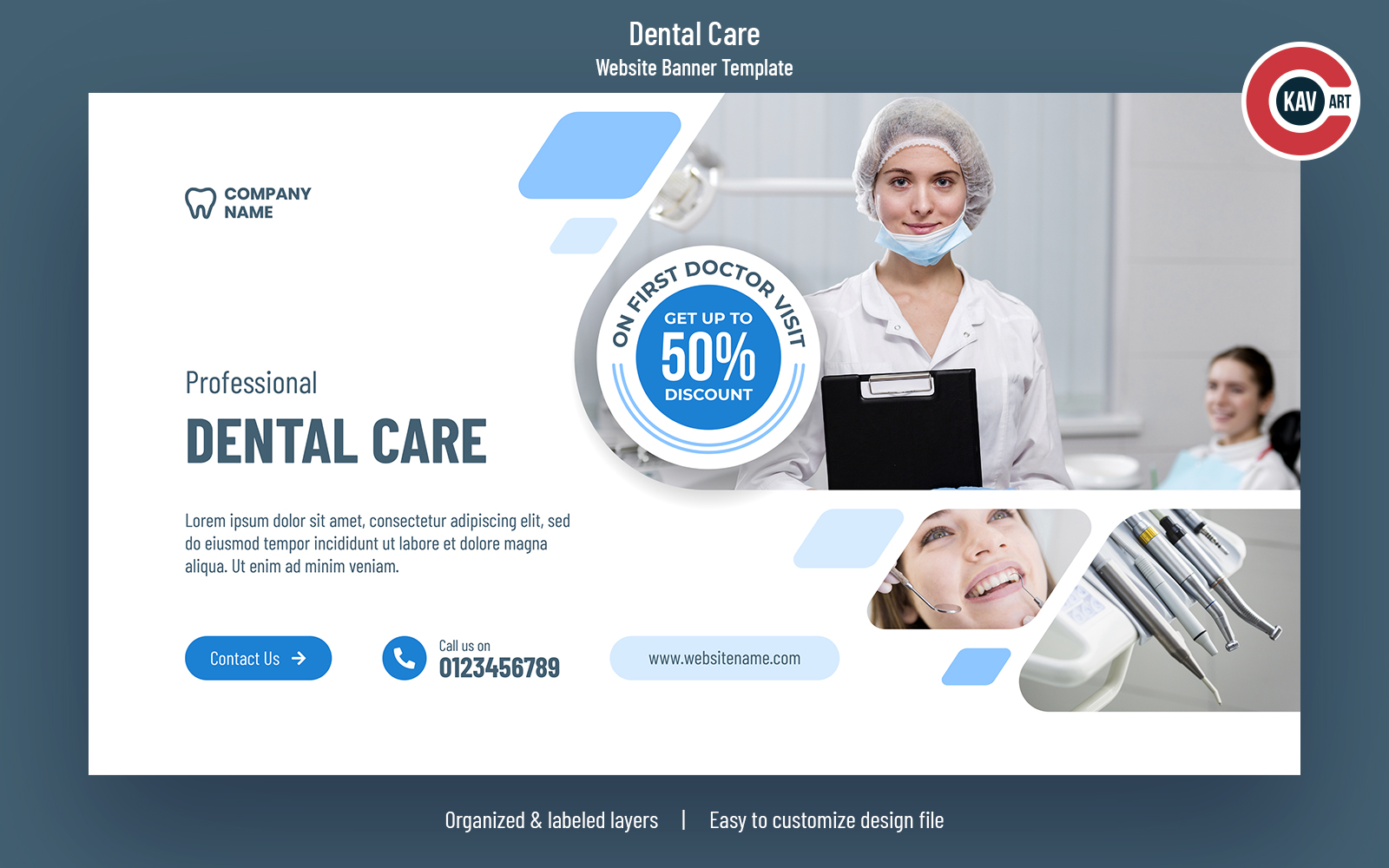 Dental Care Website Banner Template