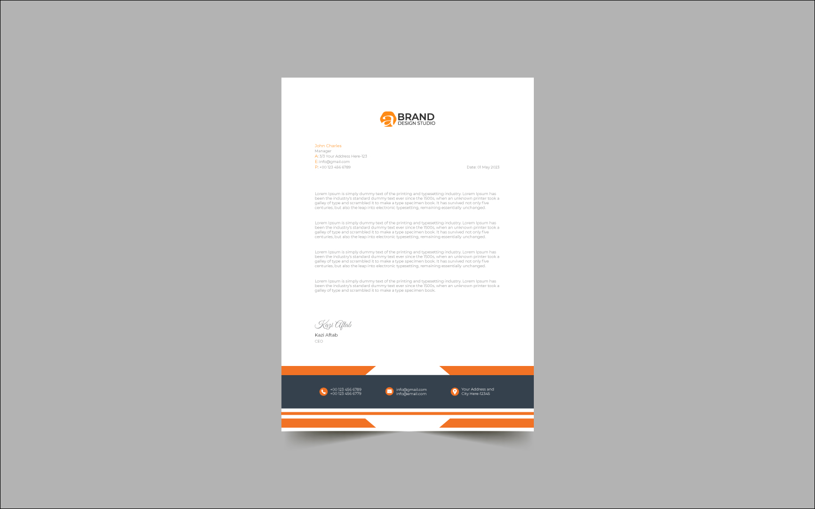Awesome Letterhead Pad Template Design