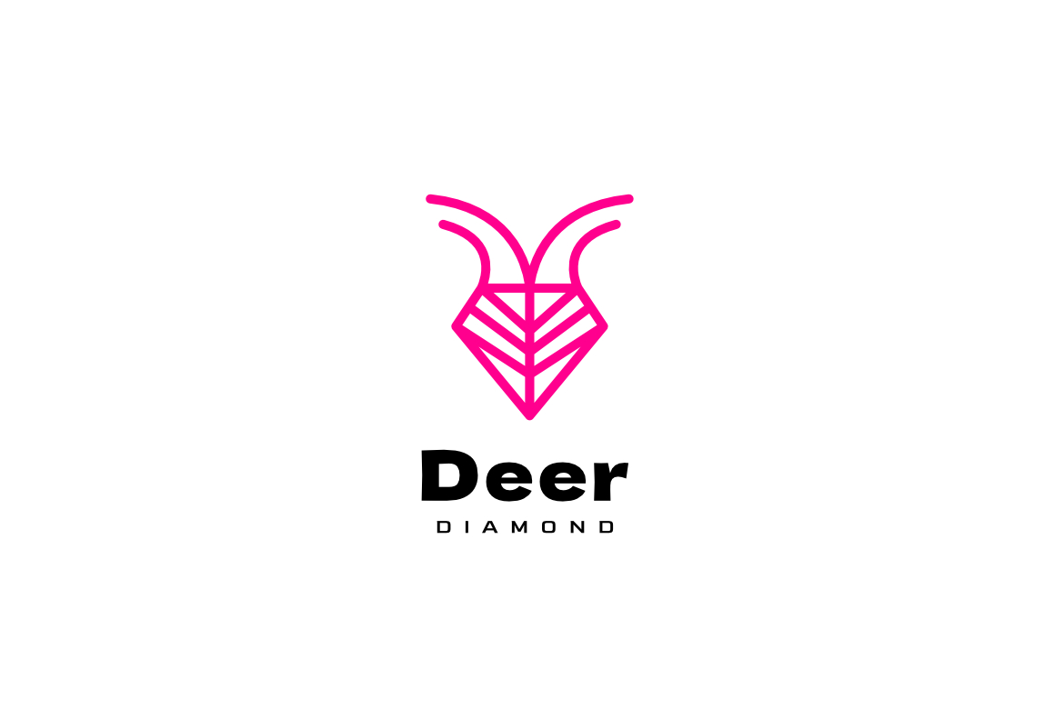 Deer Diamond Line Line Logo