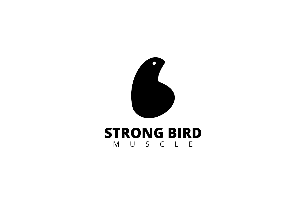Strong Bird Muscle Gym Logo