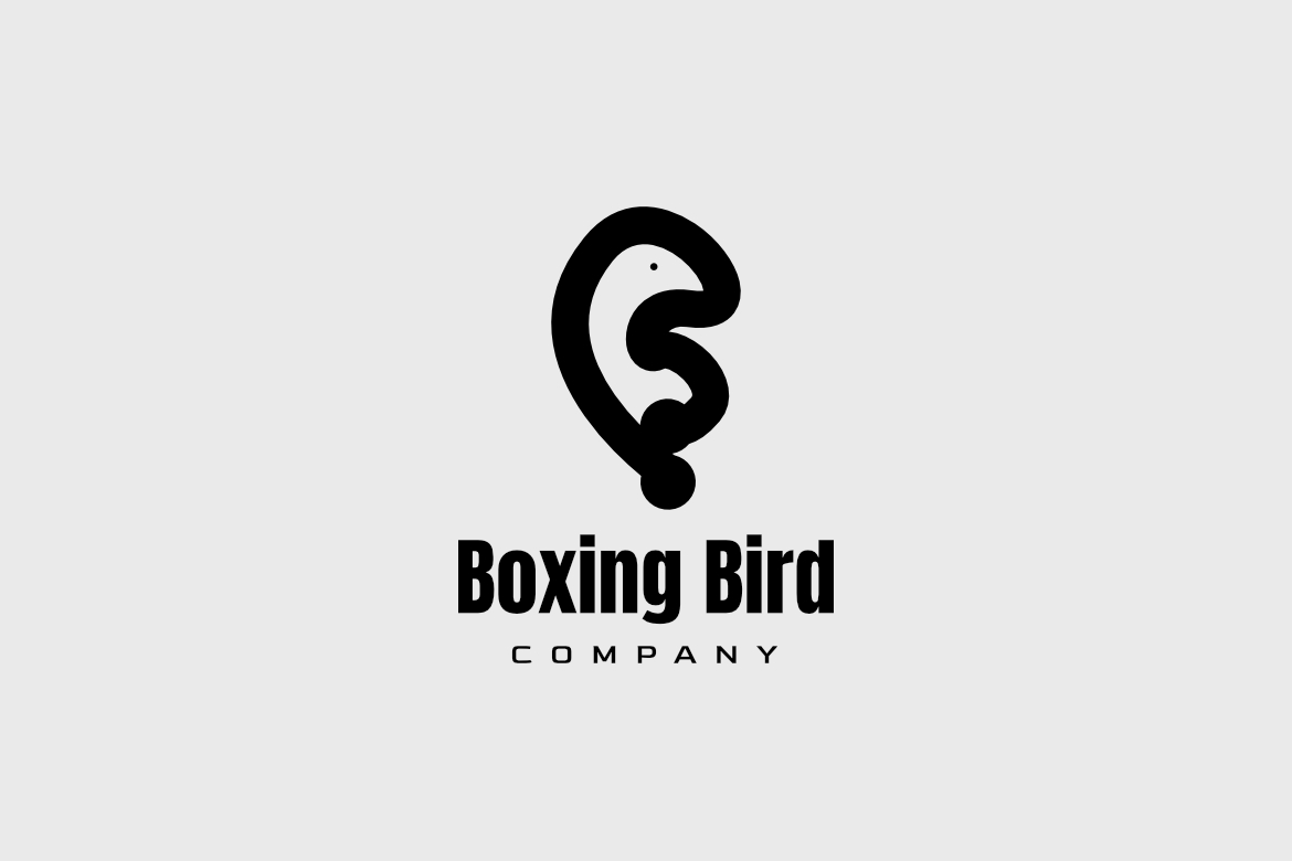 Boxing Bird Animal Fight Logo
