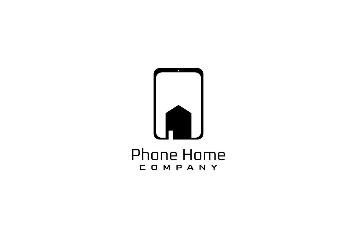 Phone Home Dual Meaning Logo