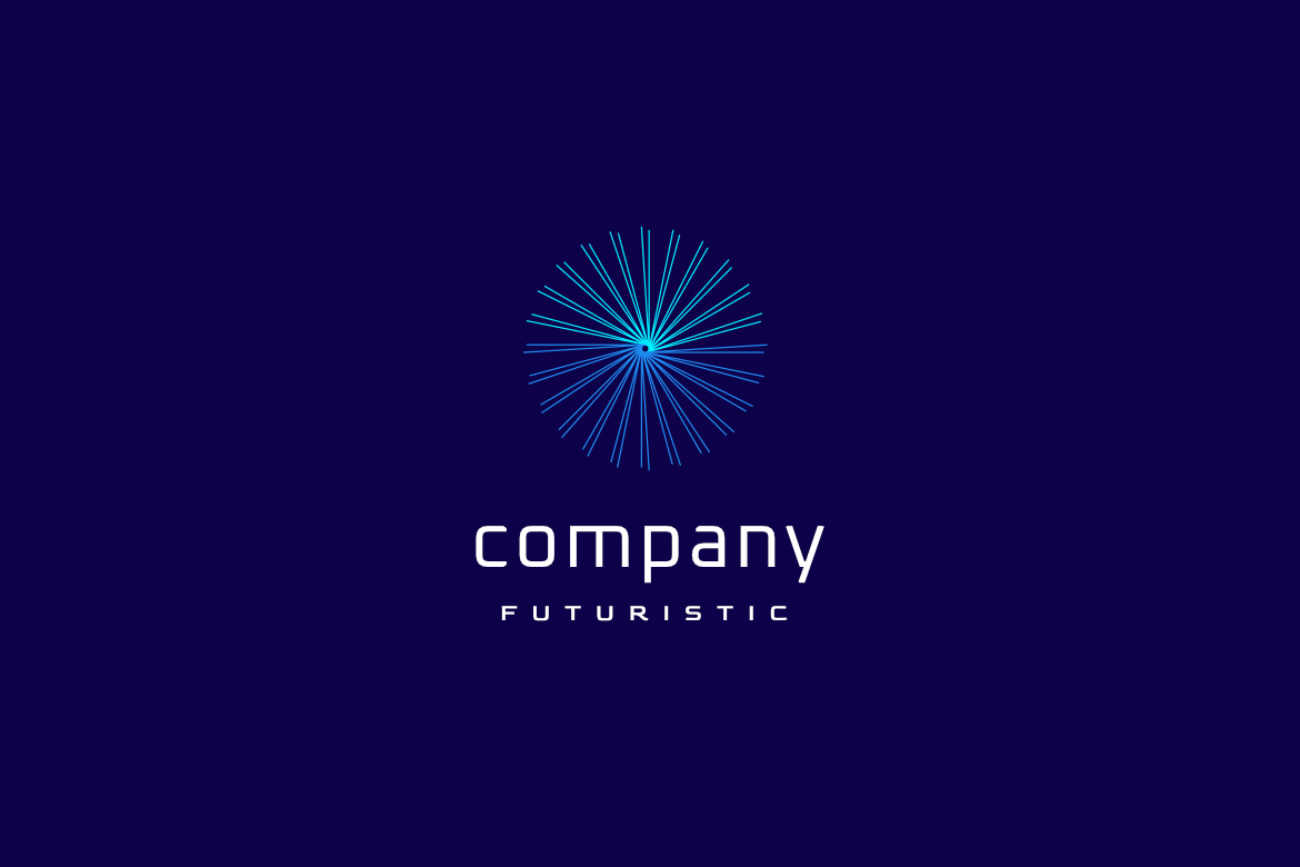 Dynamic Line Abstract Blue Logo