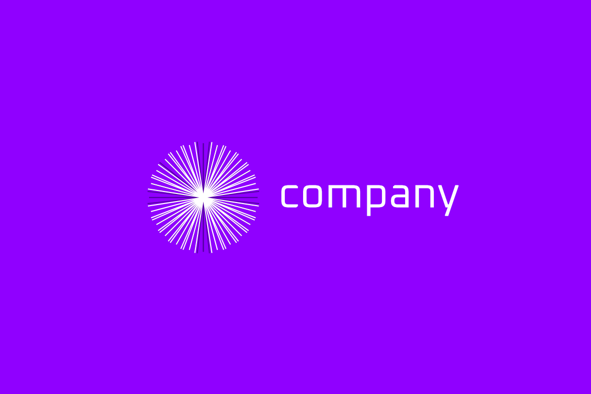 Dynamic Line Abstract  Purple Logo
