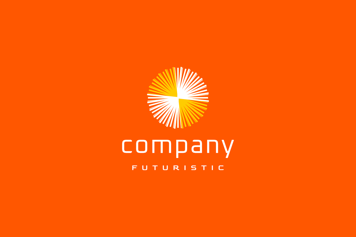 Dynamic Line Abstract  Orange Logo